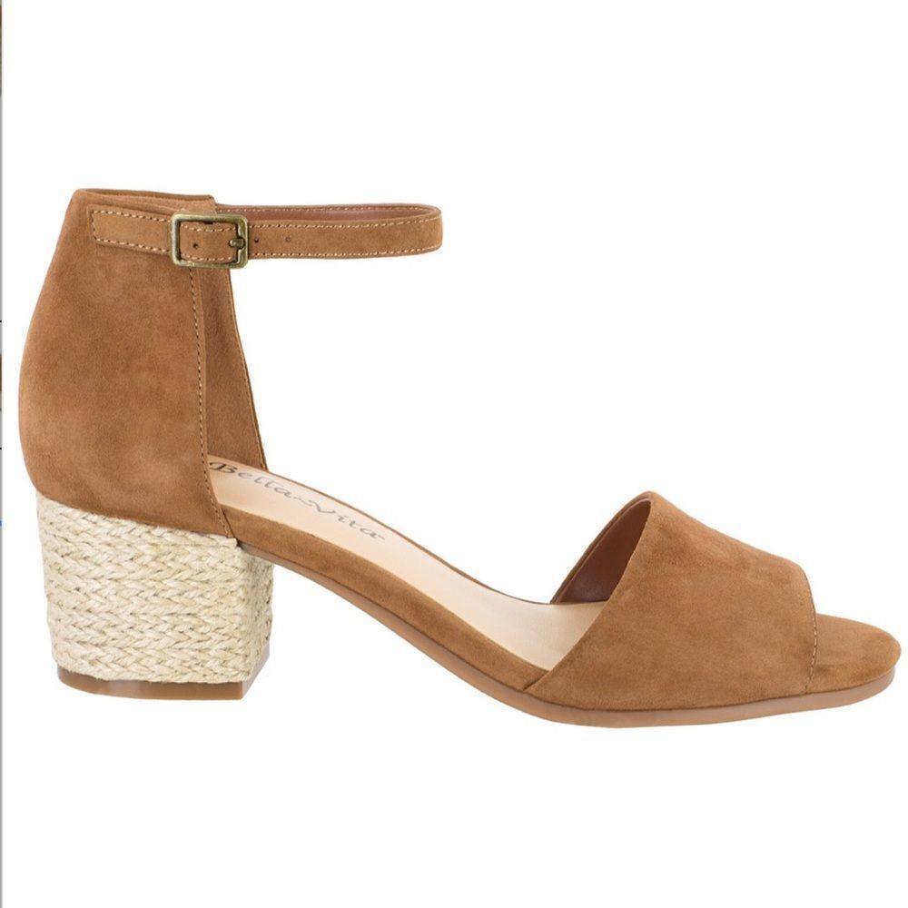 Bella Vista Fable Woven Block Heel Ankle Strap Size 9WW